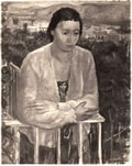 Sul balcone, 1936, olio, esposta alla Mostra Sindacale del 1937